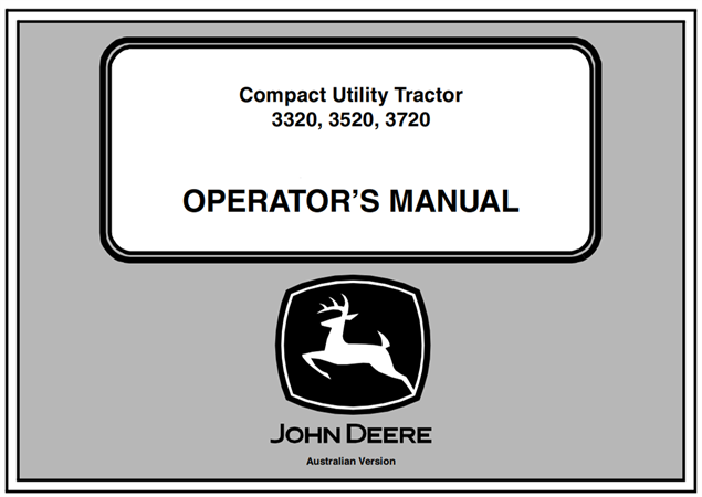 John Deere 3320, 3520, 3720 Compact Utility Tractors