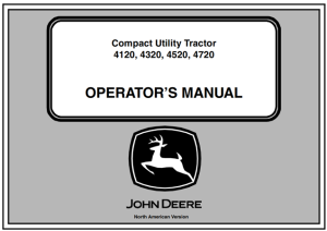 John Deere 4120, 4320, 4520, 4720 Compact Utility Tractors