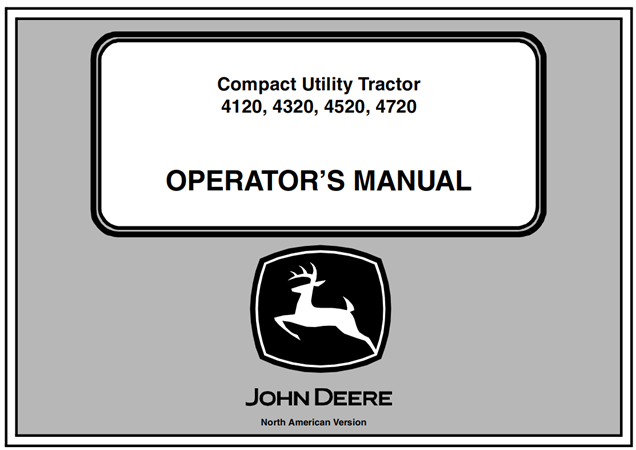 John Deere 4120, 4320, 4520, 4720 Compact Utility Tractors
