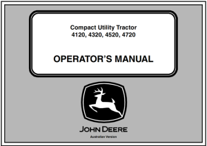 John Deere 4120, 4320, 4520, 4720 Compact Utility Tractors