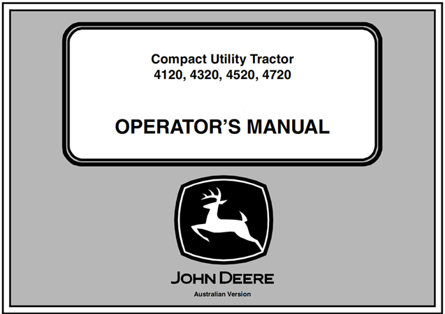 John Deere 4120, 4320, 4520, 4720 Compact Utility Tractors