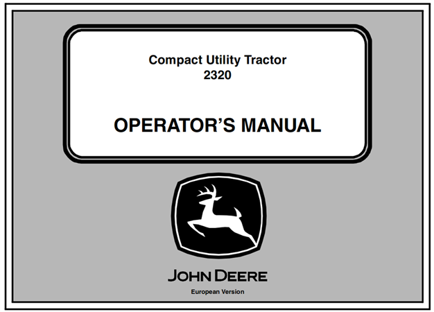John Deere 2320 Compact Utility Tractor Operator's Manual