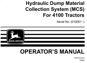 John Deere Hydraulic Dump Material Collection System (MCS)