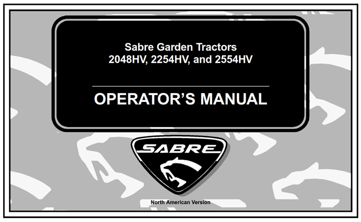 John Deere 2048HV, 2254HV, 2554HV Sabre Garden Tractors