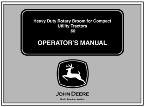 John Deere 60 Heavy Duty Rotary Broom