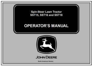 John Deere SST15, SST16, SST18 Spin-Steer Lawn Tractor