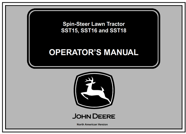 John Deere SST15, SST16, SST18 Spin-Steer Lawn Tractor