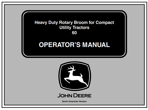 John Deere Heavy Duty Rotary Broom For Compact Utility Tractors 60