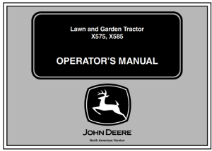 John Deere X575 & X585 Lawn and Garden Tractor