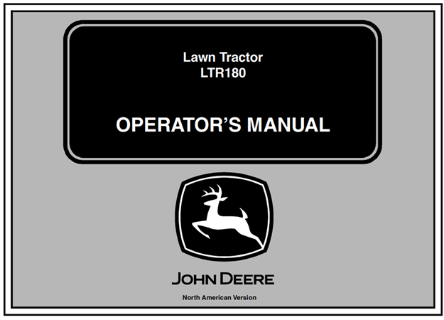 John Deere LTR180 Lawn Tractor Operator's Manual