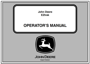 John Deere EZtrak Zero Turn Mowers Operator's Manual