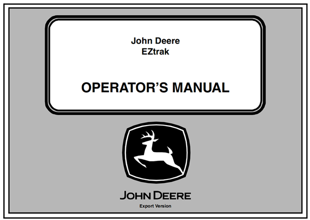 John Deere EZtrak Zero Turn Mowers Operator's Manual