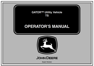 John Deere TS GATOR Utility Vehicle Operator's Manual