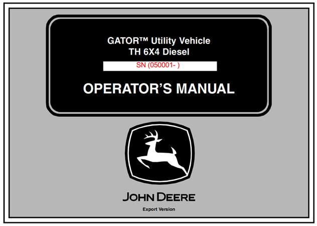 John Deere TH 6x4 Diesel GATOR Utility Vehicle