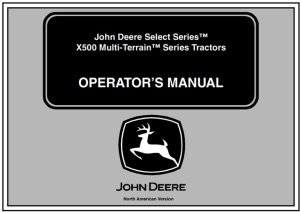 John Deere Select Series X500 Multi-Terrain Series Tractors