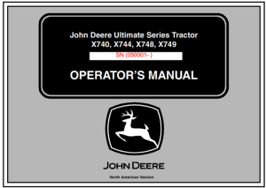 John Deere X740, X744, X748, X749 Ultimate Series Tractor