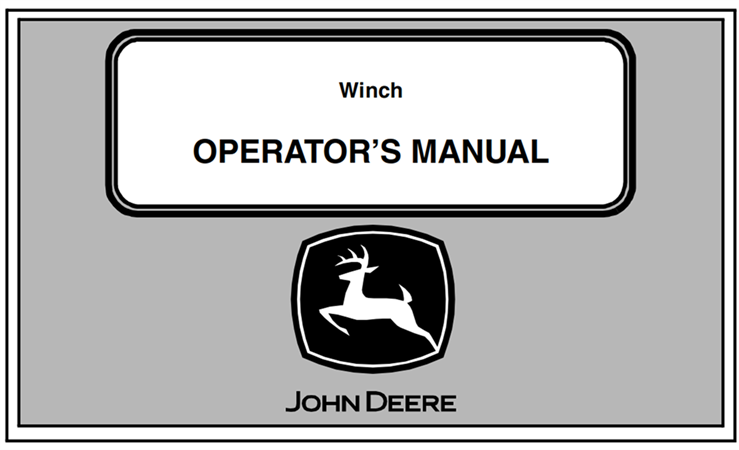 John Deere Winch Operator's Manual