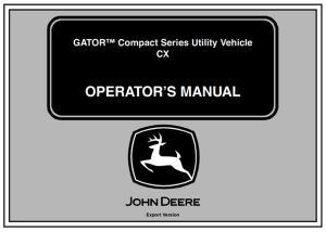 John Deere CX GATOR Compact Series Utility Vehicle