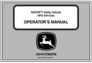 John Deere HPX 4x4 Gas GATOR Utility Vehicle