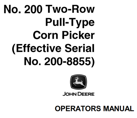 John Deere No.200 Two-Row Pull-Type Corn Picker