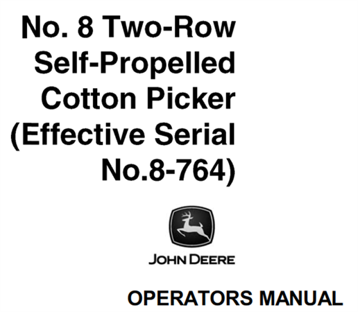 John Deere No.8 Two-Row Self-Propelled Cotton Picker