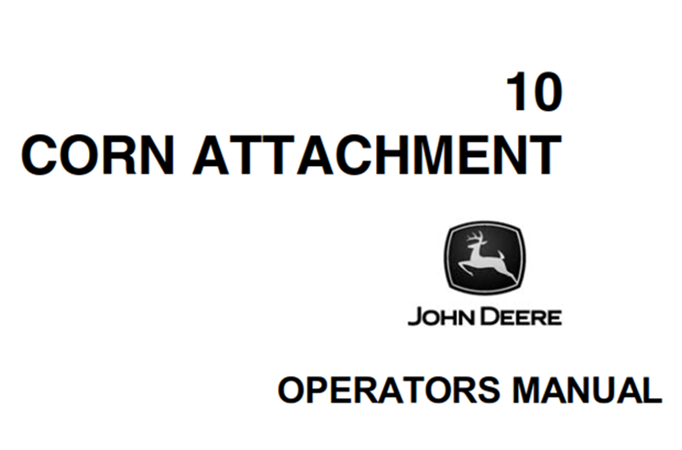 John Deere 10 Corn Attachment Operator's Manual