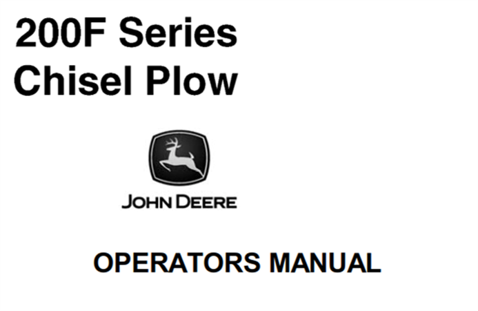 John Deere 200F Series Chisel Plow Operator's Manual