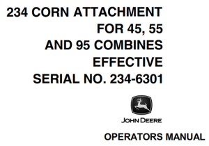John Deere 234 Corn Attachment For 45, 55 & 95 Combines