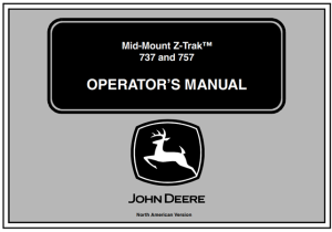 John Deere Mid-Mount Z-Trak 737 & 757 Operator's Manual