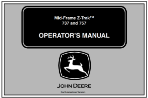 John Deere Mid-Mount Z-Trak 737 & 757 Operator's Manual