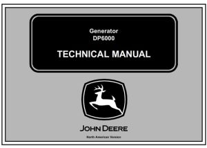 John Deere DP6000 Generator Technical Manual