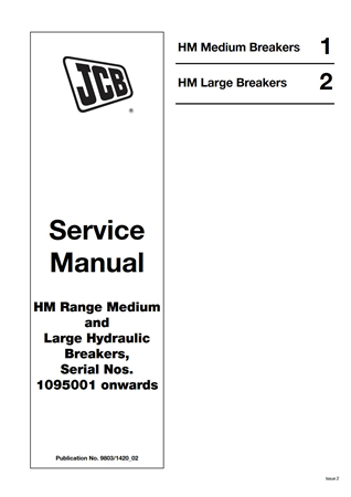 JCB HM Range Medium and Large Hydraulic Breakers Service Repair Manual