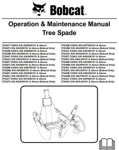 Bobcat Tree Spade Operation & Maintenance Manual