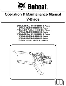 Bobcat V-Blade Operation & Maintenance Manual