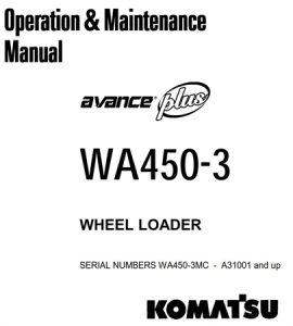 Komatsu WA450-3 Wheel Loader Operation & Maintenance Manual