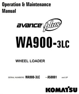 Komatsu WA900-3LC Wheel Loader Operation & Maintenance Manual