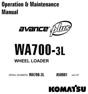 Komatsu WA700-3L Wheel Loader Operation & Maintenance Manual