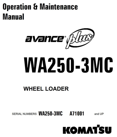 Komatsu WA250-3MC Wheel Loader Operation & Maintenance Manual