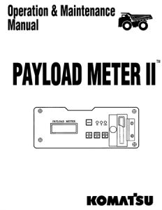 Komatsu Payload Meter II Operation & Maintenance Manual