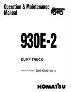 Komatsu 930E-2 Dump Truck Operation & Maintenance Manual