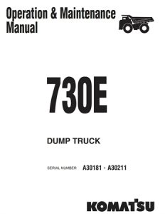 Komatsu 730E Dump Truck Operation & Maintenance Manual