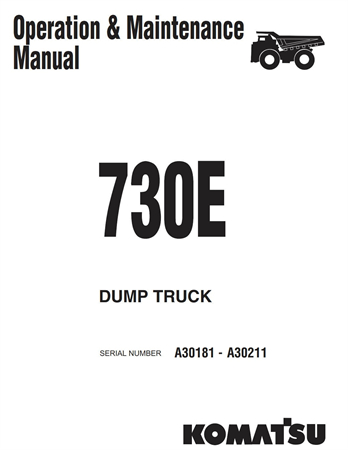 Komatsu 730E Dump Truck Operation & Maintenance Manual