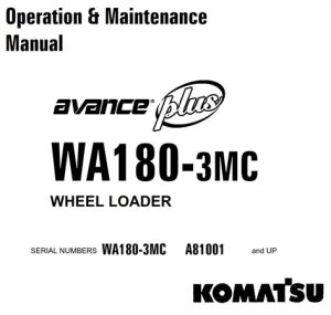 Komatsu WA180-3MC Wheel Loader Operation & Maintenance Manual