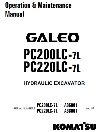 Komatsu PC200LC-7L, PC220LC-7L Hydraulic Excavator