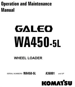 Komatsu WA450-5L Wheel Loader Operation & Maintenance Manual