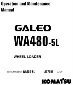 Komatsu WA480-5L Wheel Loader Operation & Maintenance Manual