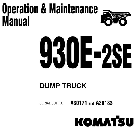 Komatsu 930E-2SE Dump Truck Operation & Maintenance Manual