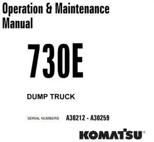 Komatsu 730E Dump Truck Operation & Maintenance Manual