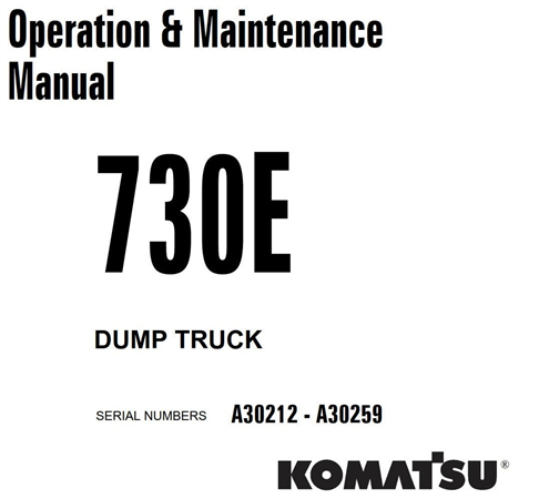 Komatsu 730E Dump Truck Operation & Maintenance Manual