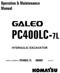 Komatsu PC400LC-7L Hydraulic Excavator Operation & Maintenance Manual